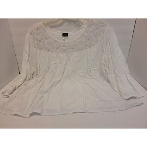 Salon Studio‎ white blouse with lace detail, size XXL